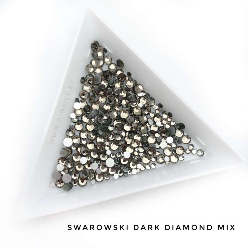 Стразы Swarovski DARK DIAMOND MIX 1440 шт (микс размеры)     