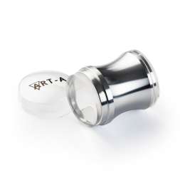 Штамп серебро, силиконовый 3,9 см. +скрапер 