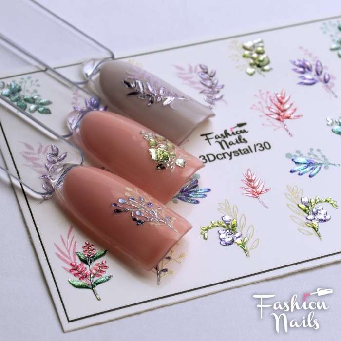 Fashion Nails Слайдер-дизайн 3D CRYSTAL № 30