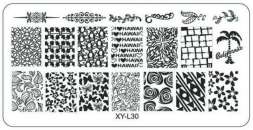 Пластина для стемпинга пластиковая 6*12 см XY-L30