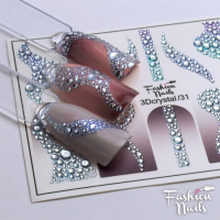 Fashion Nails Слайдер-дизайн 3D CRYSTAL № 31