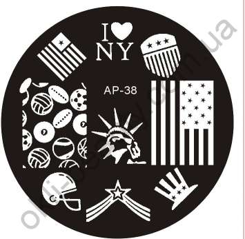 Диск для стемпинга круглый №AP-38