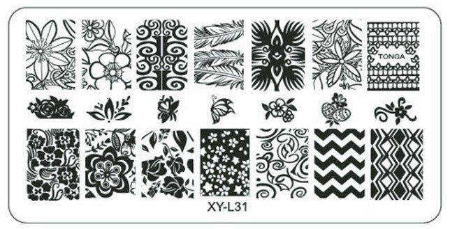 Пластина для стемпинга пластиковая 6*12 см XY-L31
