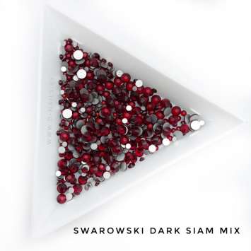 Стразы Swarovski DARK SIAM MIX 1440 шт (микс размеры)      