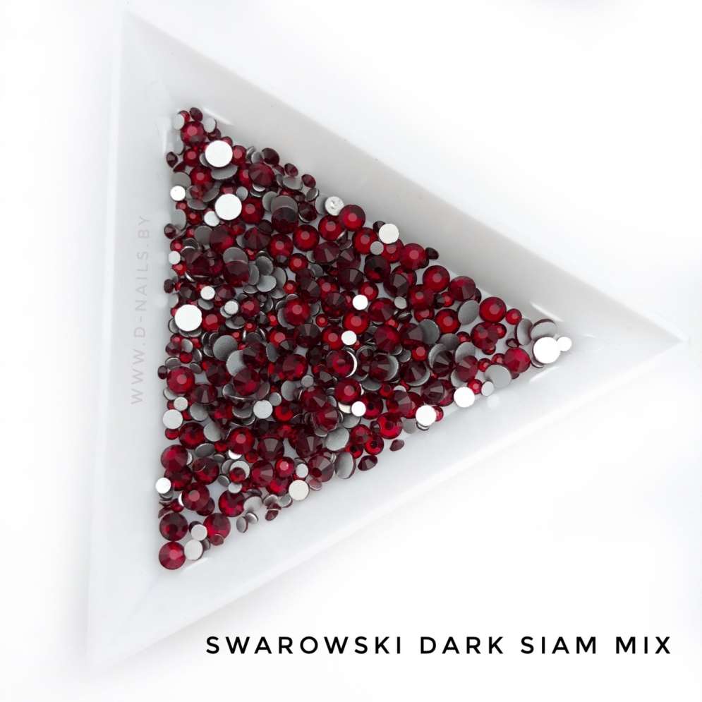 Стразы Swarovski DARK SIAM MIX 1440 шт (микс размеры)      