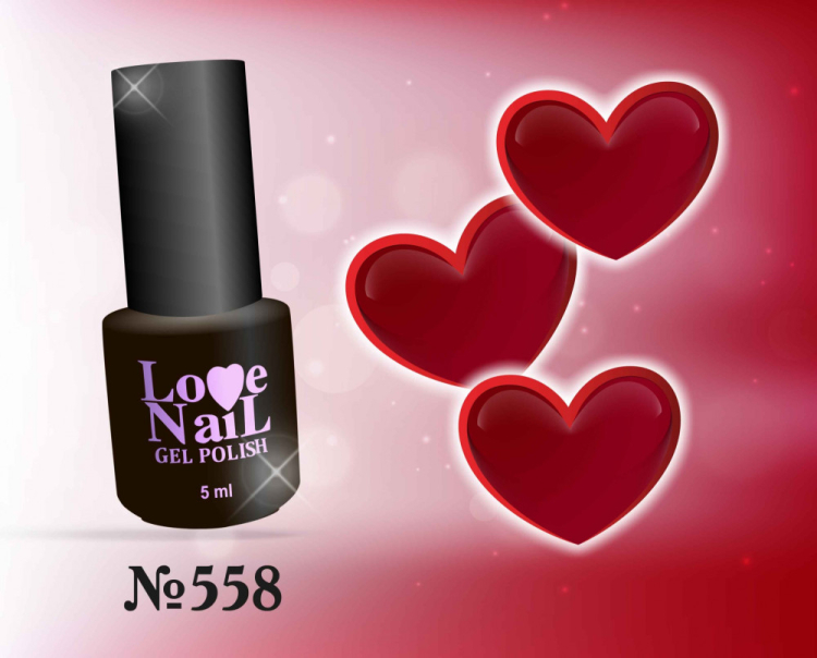 558 LOVE NAIL ГЕЛЬ ЛАК класса Premium     