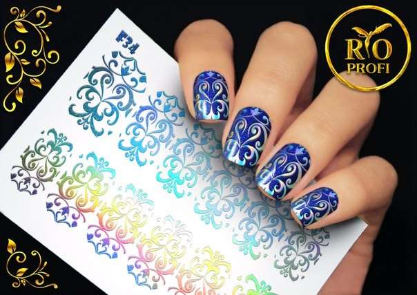 Rio Profi Слайдер дизайн фольгированный Серебро №34