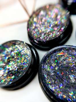 Хлопья галактика голография серебро Арт.1701