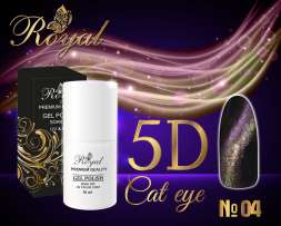 Гель-лак ROYAL 5D CAT EYE №04 10 ml 