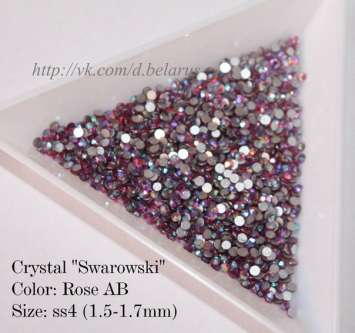 Стразы ss4 Rose AB 1.5-1.7mm 100шт  