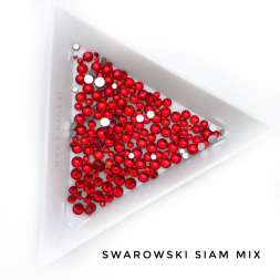 Стразы Swarovski SIAM MIX 144 шт (микс размеры)      