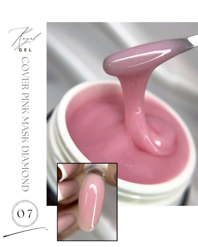 Моделирующий гель Royal Cover Pink Diamond №7 купить в Минске  Прочный гель для наращивания