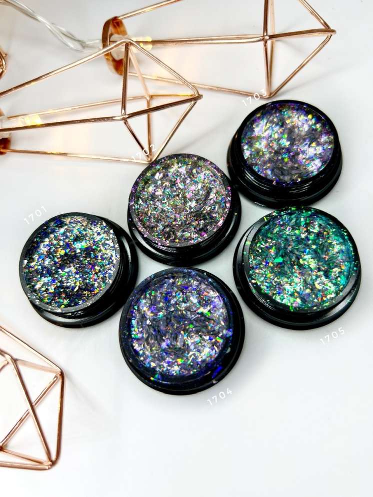 Хлопья галактика зеленый отлив Арт.1705