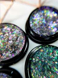 Хлопья галактика зеленый отлив Арт.1705