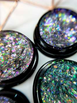 Хлопья галактика зеленый отлив Арт.1705