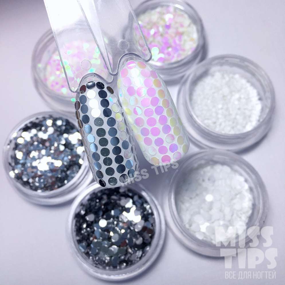 1288 Камифубуки 1 мм перламутровые белые с розовым