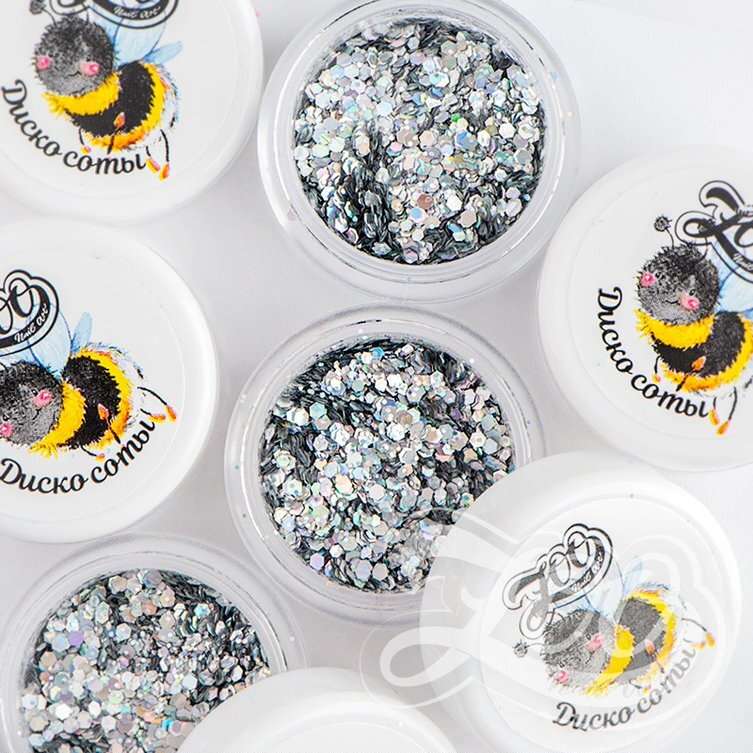 1335 Шестигранники микс "Диско соты"