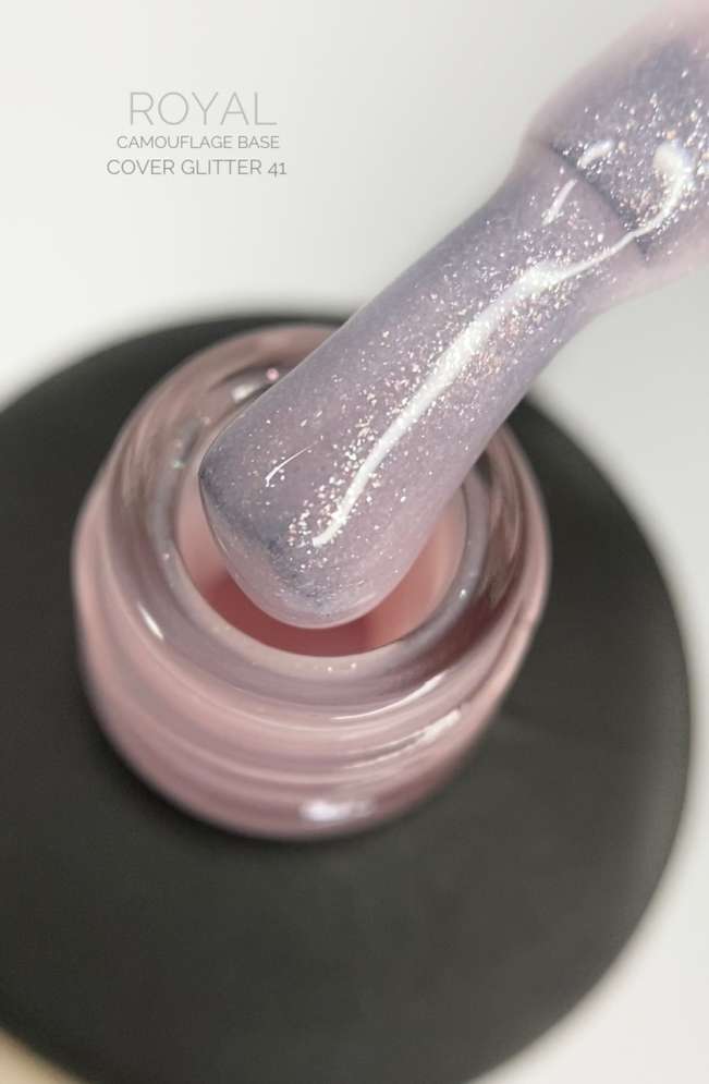 Камуфлирующая база ROYAL "COVER GLITTER" COVG41