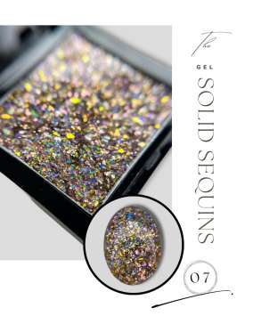 Глиттер-гель "SOLID SEQUINS" 07 5gr  