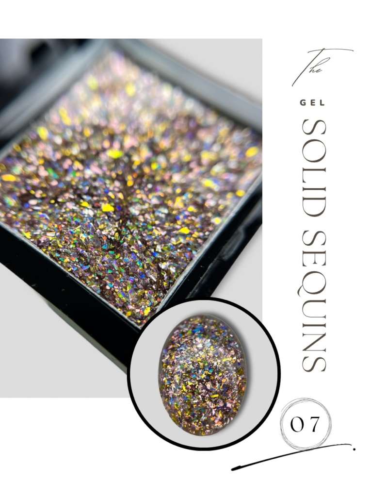 Глиттер-гель "SOLID SEQUINS" 07 5gr  