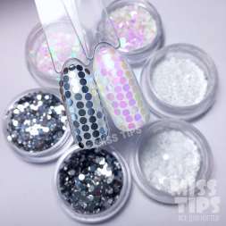 1289 Камифубуки 2 мм перламутровые белые с розовым 