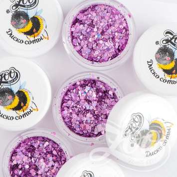 1336 Шестигранники микс "Диско соты"