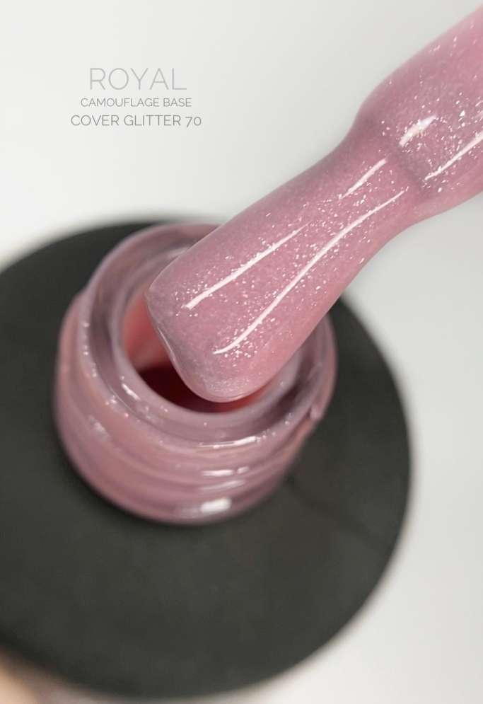 Камуфлирующая база ROYAL "COVER GLITTER" COVG70