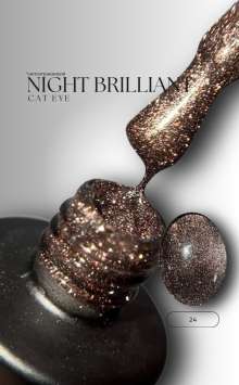 ROYAL Светоотражающий гель-лак Кошачий глаз "Ночной Бриллиант" NDCE24