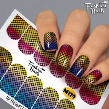 Fashion Nails Слайдер-дизайн METALLIC № 129