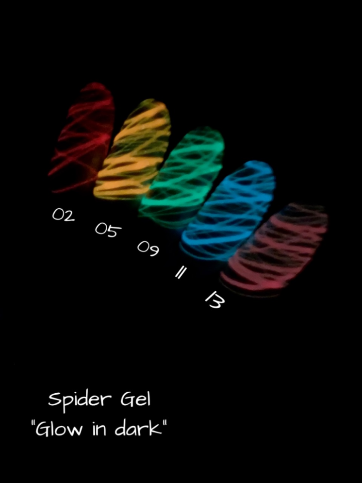 Люминесцентная гель-паутинка SPIDER "Glow in dark" SGD09 5 ml  