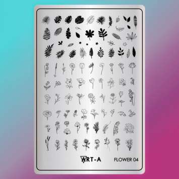 Пластина для стемпинга MAX Flower 04
