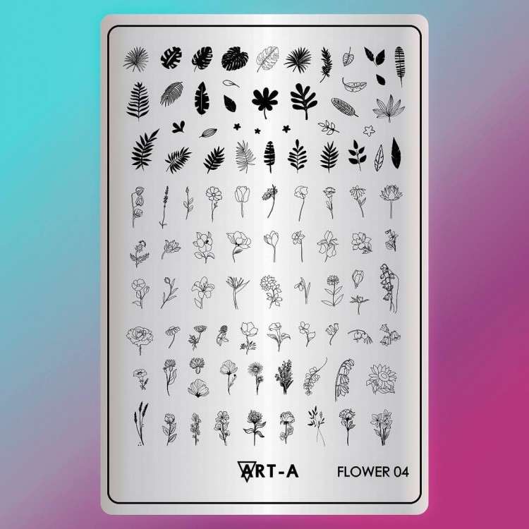 Пластина для стемпинга MAX Flower 04