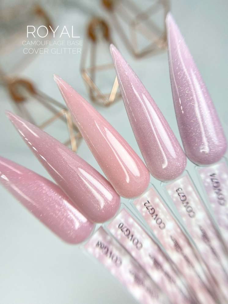 Камуфлирующая база ROYAL "COVER GLITTER" COVG73