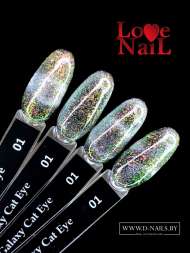 .Galaxy Cat Eye 01 LOVE NAIL ГЕЛЬ ЛАК класса Premium   
