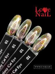 .Galaxy Cat Eye 01 LOVE NAIL ГЕЛЬ ЛАК класса Premium   