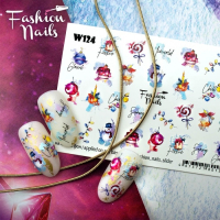 Fashion Nails Слайдер-дизайн WHITE № 124