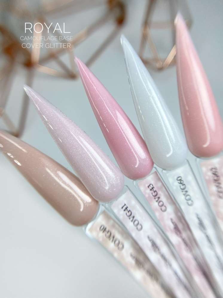 Камуфлирующая база ROYAL "COVER GLITTER" COVG62