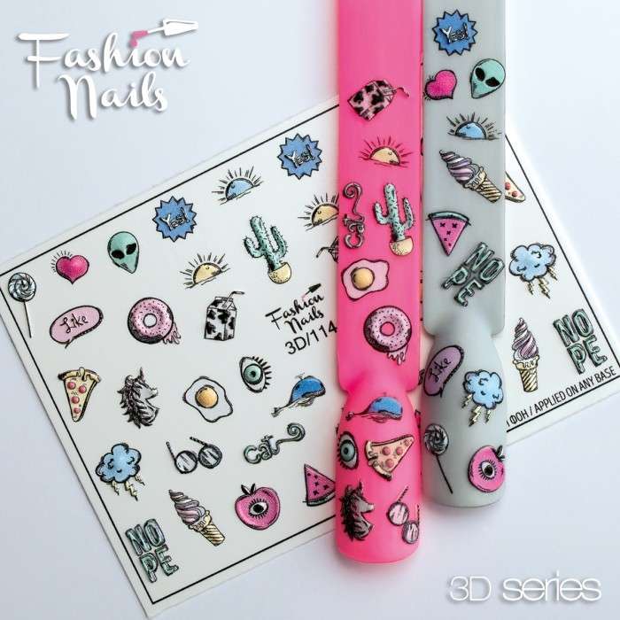 Fashion Nails Слайдер-дизайн 3D № 114