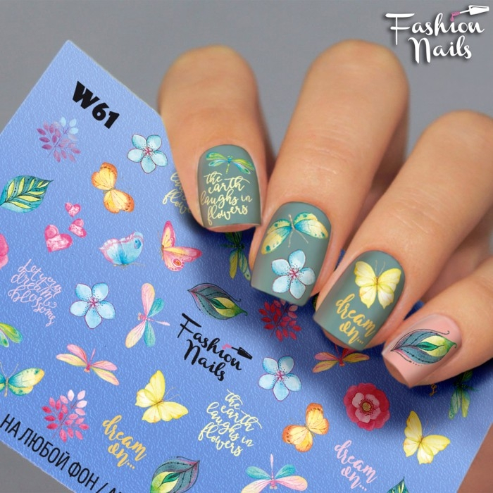 Fashion Nails Слайдер-дизайн WHITE № 61