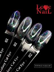 .Galaxy Cat Eye 02 LOVE NAIL ГЕЛЬ ЛАК класса Premium    