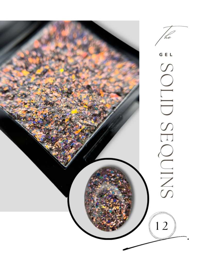 Глиттер-гель "SOLID SEQUINS" 12 5gr  