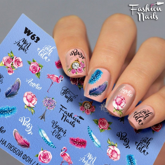 Fashion Nails Слайдер-дизайн WHITE № 63