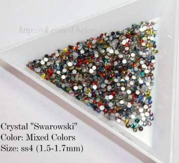 Стразы ss4 MIX colors 1.5-1.7mm 100шт   