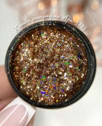 Хлопья голография светлое золото Арт.3203