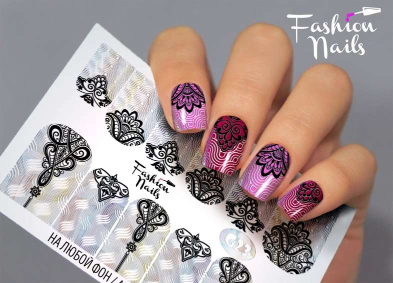 Fashion Nails Слайдер-дизайн GALAXY № 23
