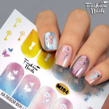Fashion Nails Слайдер-дизайн METALLIC № 204