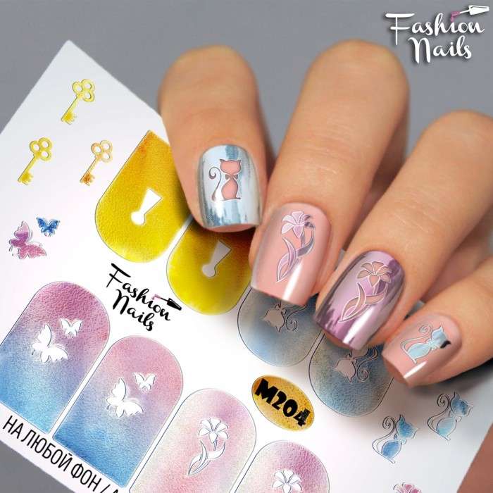 Fashion Nails Слайдер-дизайн METALLIC № 204