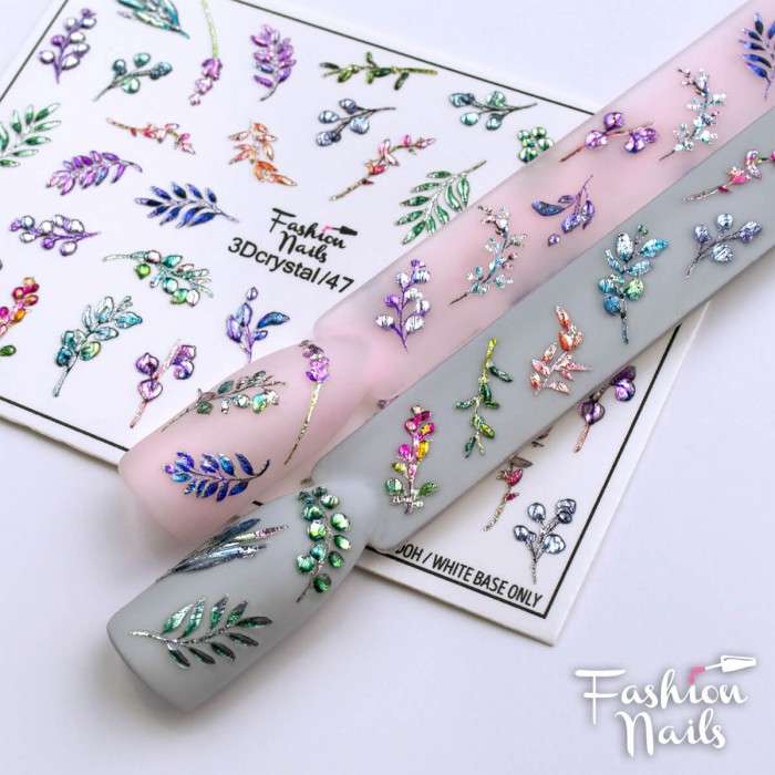 Fashion Nails Слайдер-дизайн 3D CRYSTAL № 47