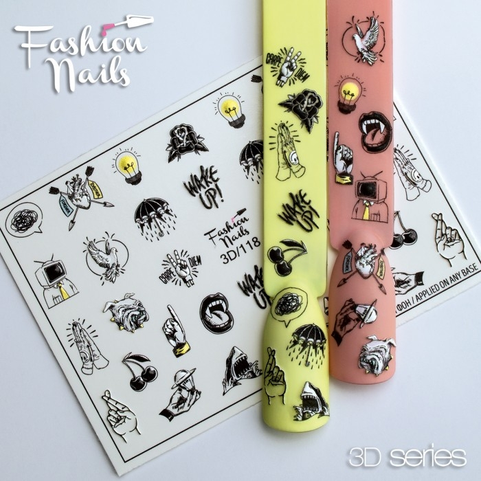 Fashion Nails Слайдер-дизайн 3D № 118
