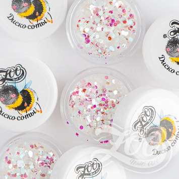 1345 Шестигранники микс "Диско соты" 